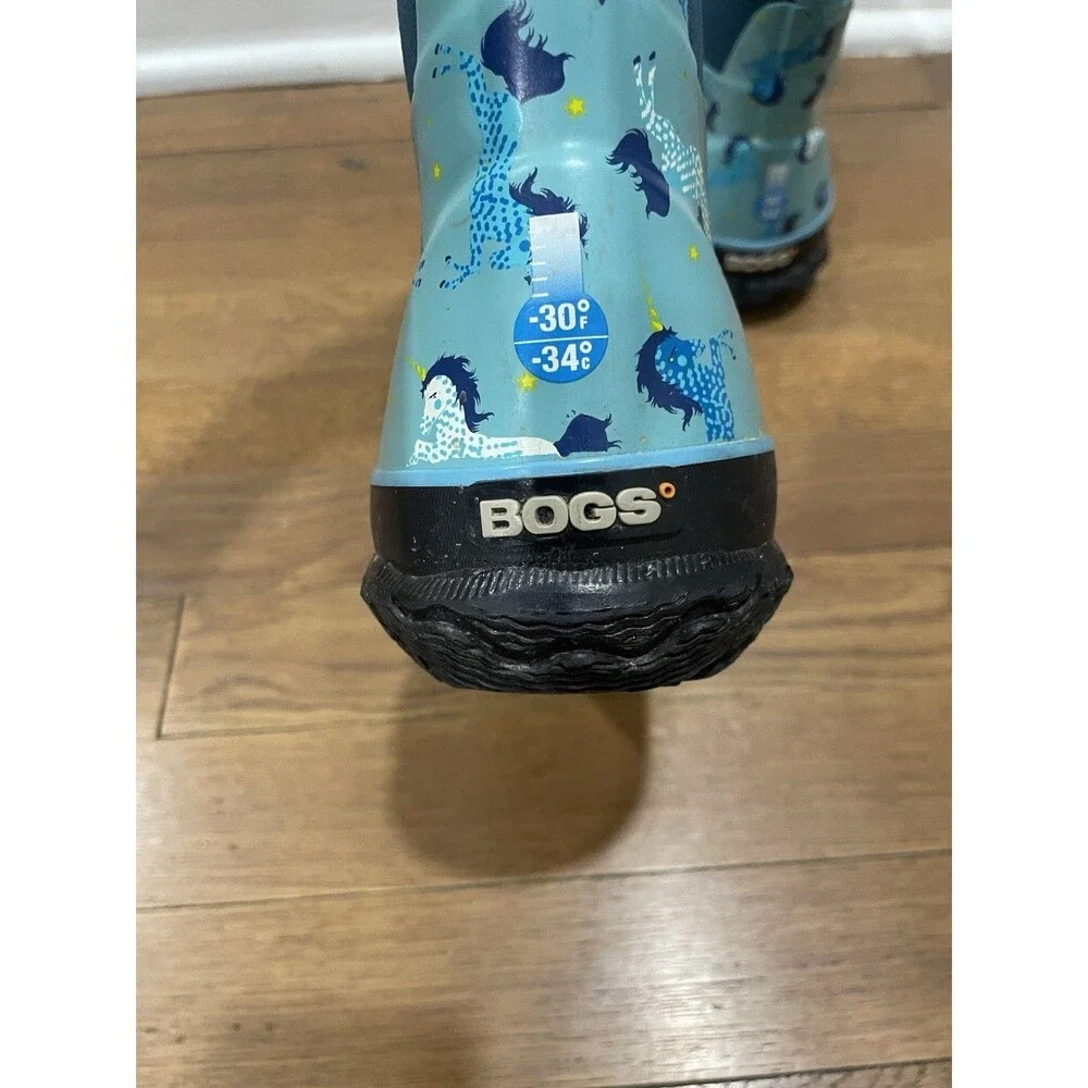 Bogs Boots Classic Blue Unicorn Waterproof Insulated Winter Snow Youth 2 EUR 33